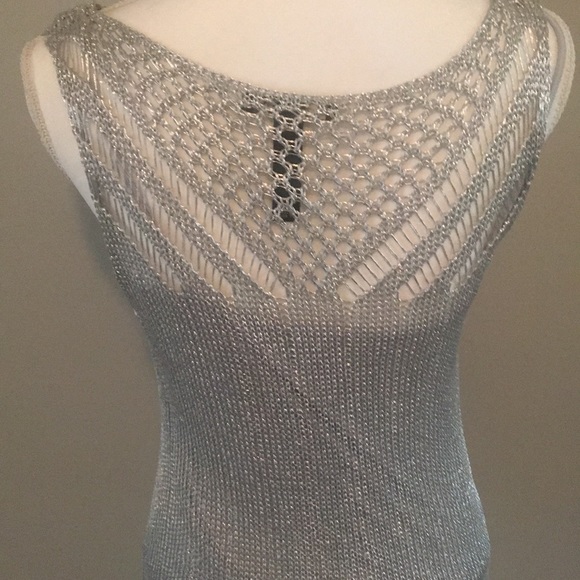 Ralph Lauren Silver Knit Tank NWOT - Picture 3 of 3